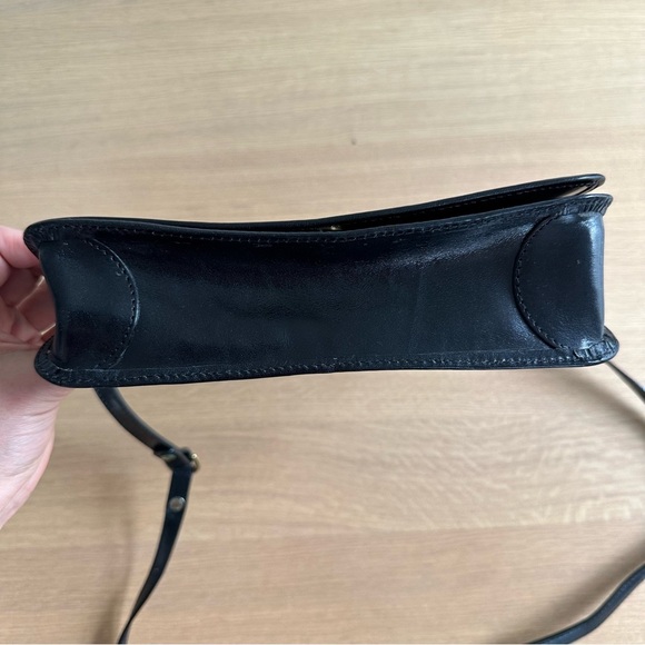 BRAHMIN Vintage Luxury Designer Leather Small Crossbody Handbag Black 9"x6"x2.5" - Picture 16 of 16